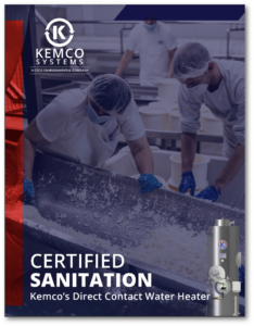 NAF Certified Direct Contact Water Heater White Paper used for Sanitation by workers in food processing facility