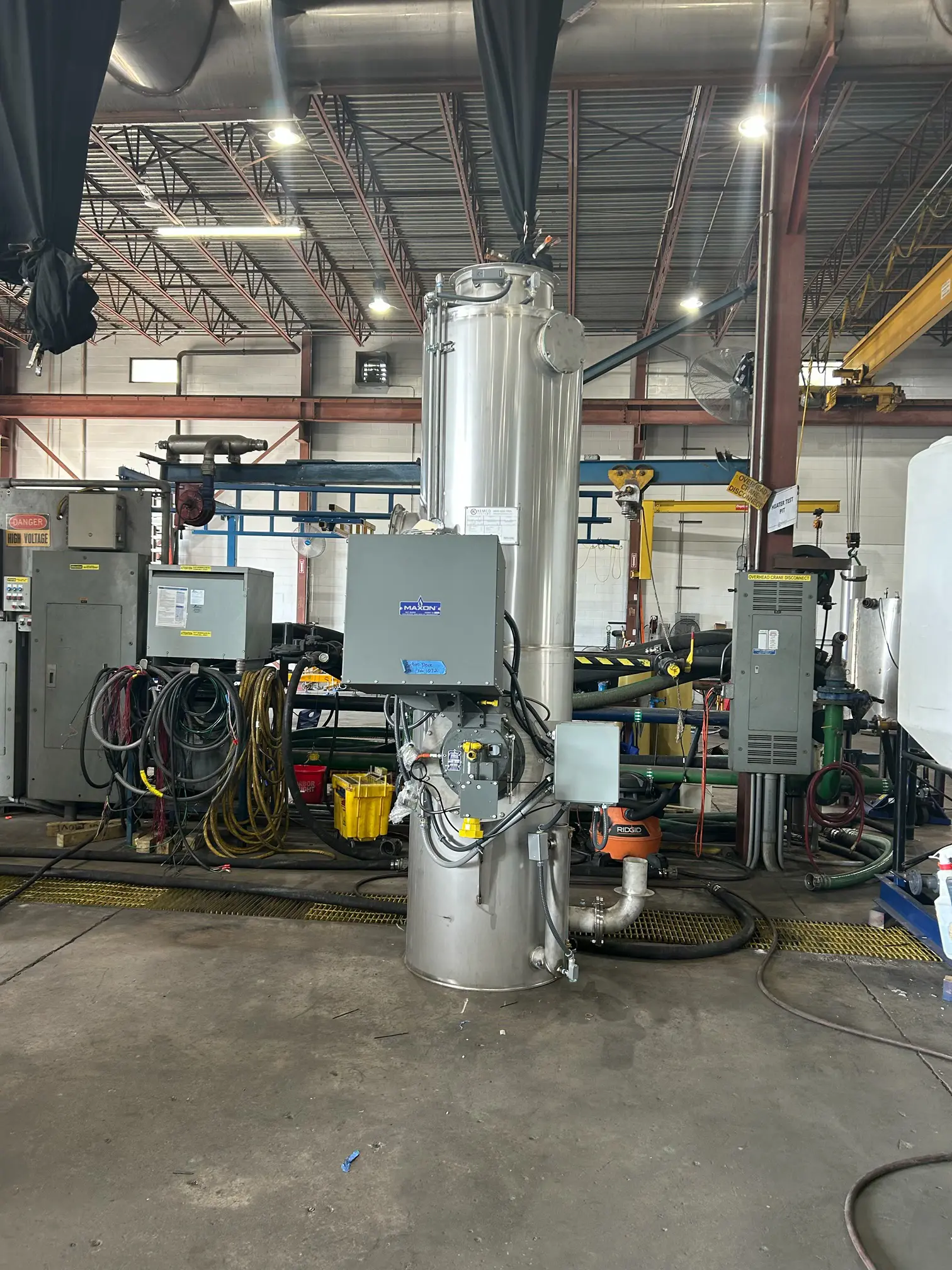 Direct Contact Water Heater in warehouse